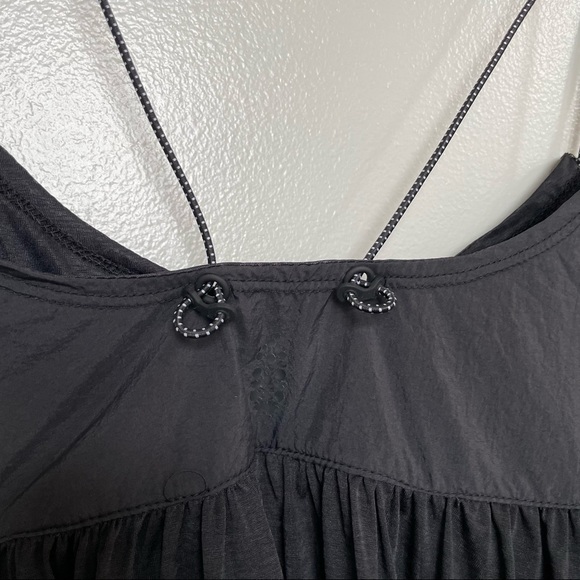 Free People Movement Black Catch Me Drift Tank Top Semi Sheer Lightweight S, M - Picture 5 of 8